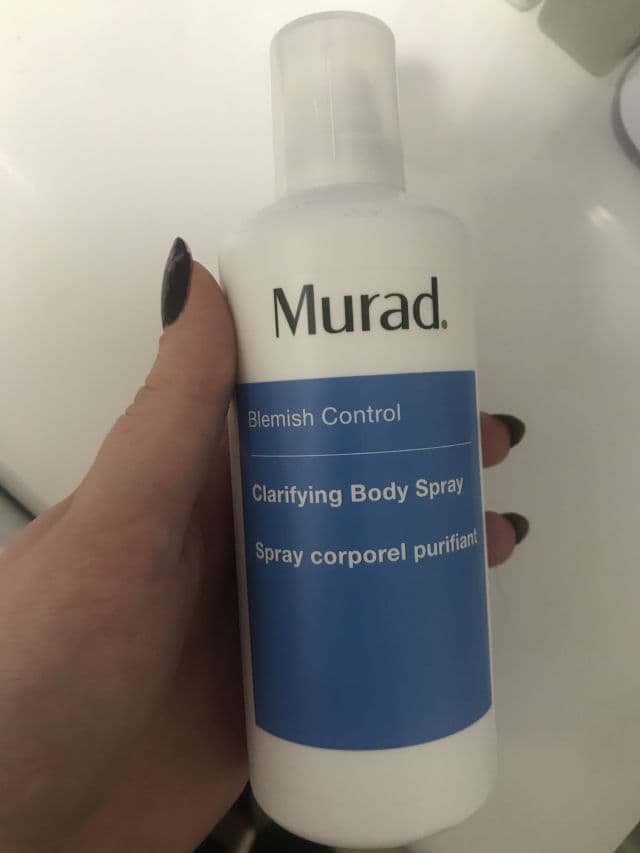 Murad Acne Complex Clarifying Body Spray review photo by marniemorgana