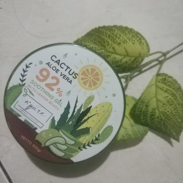 N'Pure Cactus Aloe Vera Soothing Gel with Lemon Beads review photo by megaysa