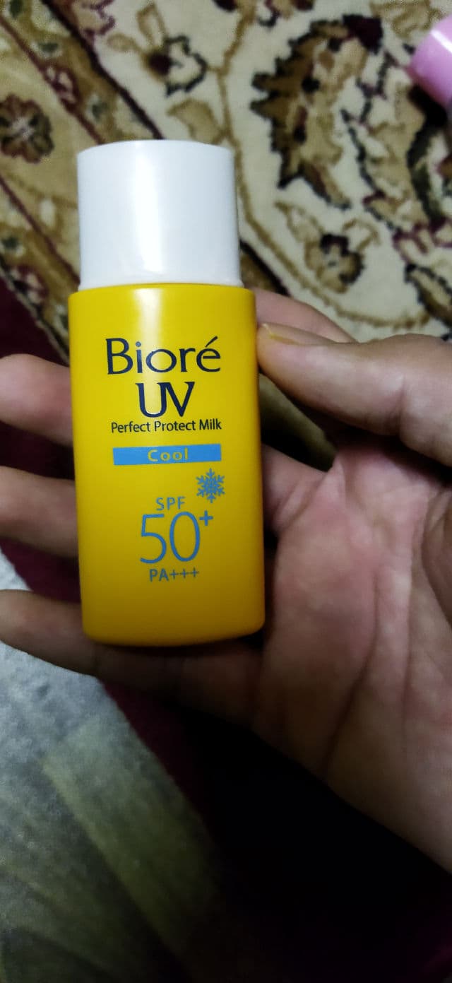 Biore UV Sunscreen Perfect Protect Milk Cool SPF50+ PA+++ review photo by askinsofr 