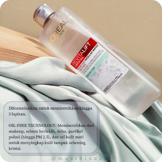 L'Oreal Paris Revitalift Crystal Purifying Micellar Water  review photo by musthikaaa