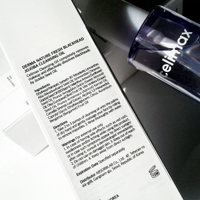 CELIMAX Derma Nature Fresh Blackhead Jojoba Cleansing Oil review photo by mybeautyskin