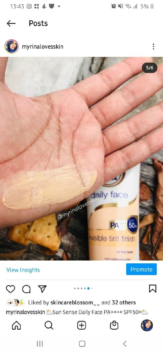 Ego Sunsense Daily Face PA++++ SPF 50+ Invisible Tint Finish review photo by myrinA