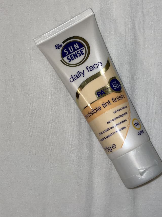 Ego Sunsense Daily Face PA++++ SPF 50+ Invisible Tint Finish review photo by mysebaciousfilaments