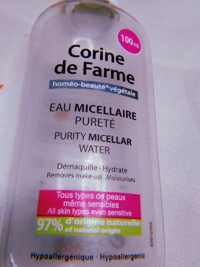 Corine de Farme Purity Micellar Water review photo by myskinbeautydiary