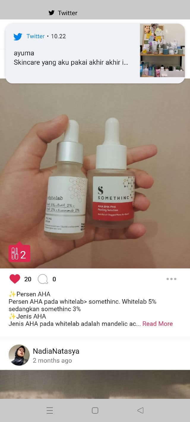 whitelab Peeling Serum AHA BHA PHA review photo by nadianatasyaah
