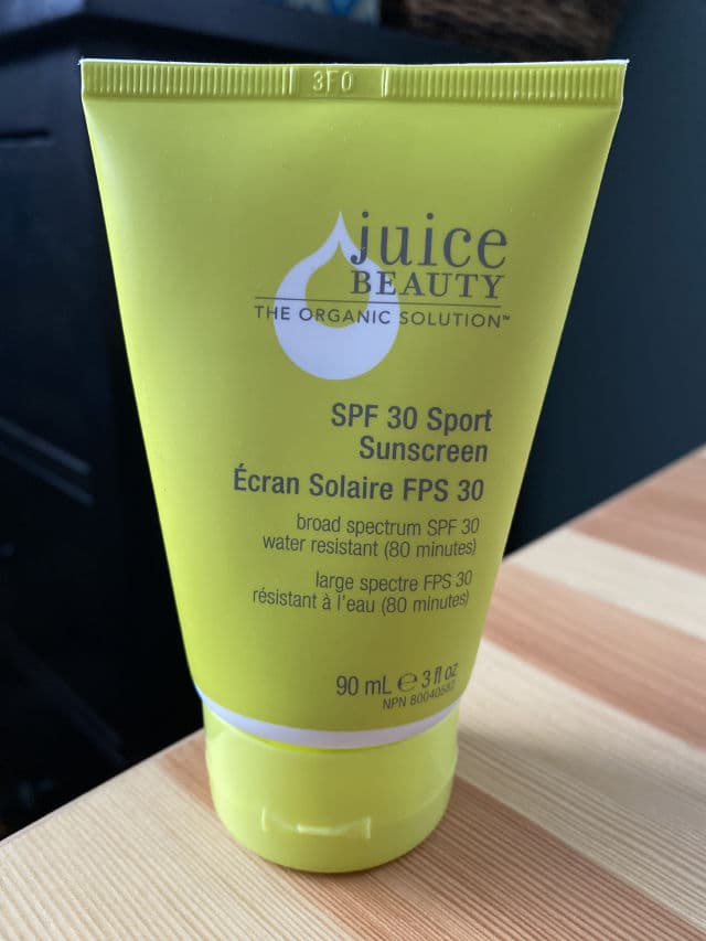 Juice Beauty SPF 30 Sport Sunscreen review photo by natbatcowboyhat