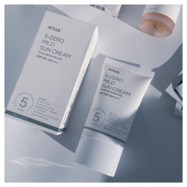 ANUA 5-Zero Mild Sun Cream SPF50+ PA++++ review photo by naysreviews