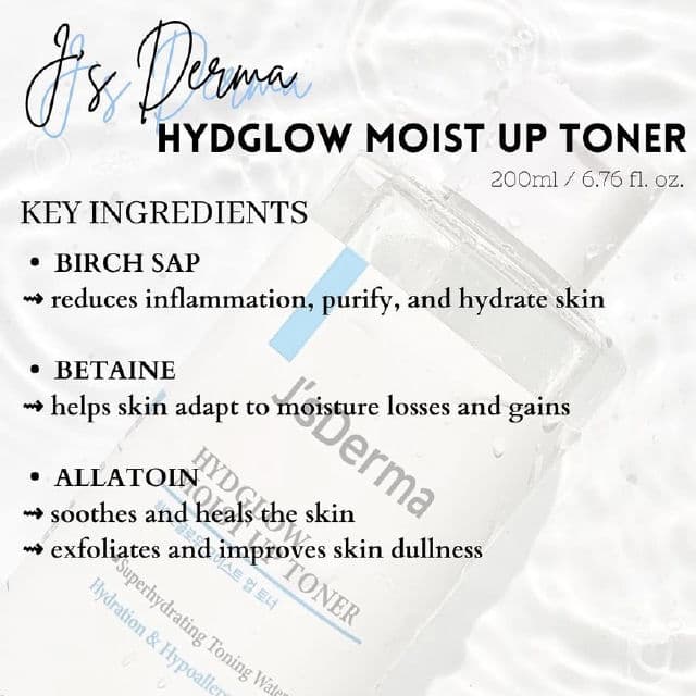 J'sDerma Hydglow Moist Up Toner  review photo by peiskincare