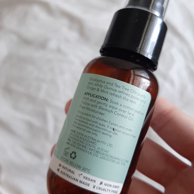 Sukin Blemish Control Pore Perfecting Toner review photo by pristine