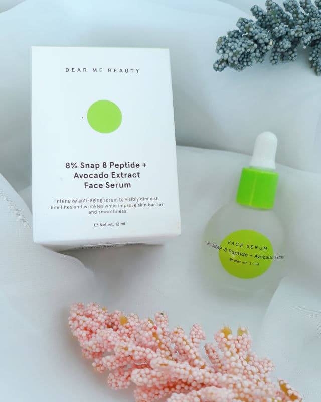 Dear Me Beauty 8% Snap 8 Peptide + Avocado Extract Face Serum review photo by qonee