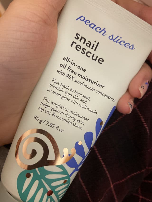Peach Slices Snail Rescue Oil Free Moisturizer review photo by ratingbeautyy