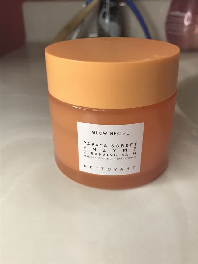Glow Recipe Papaya Sorbet Enzyme Cleansing Balm review photo by regshugsstrugsluvs