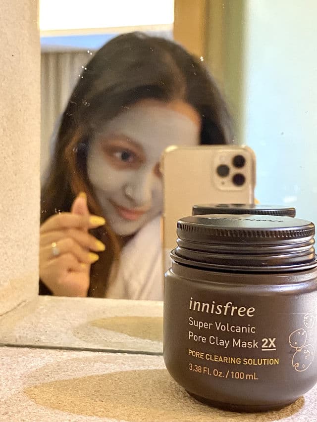 INNISFREE Pore Clearing Clay Mask 2X with Super Volcanic Clusters review photo by riyaarolkar