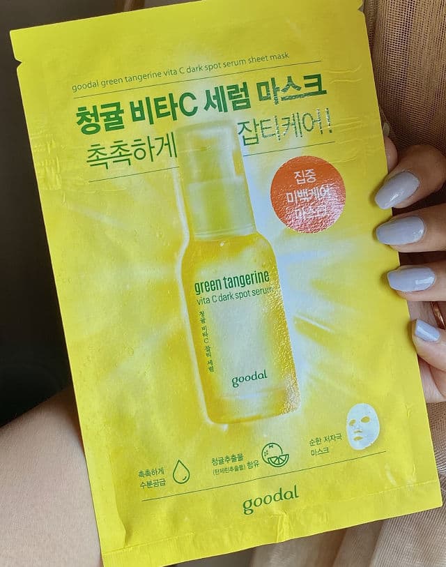 GOODAL goodal Green Tangerine Vita C Serum Mask 18FW 1EA review photo by riyaarolkar