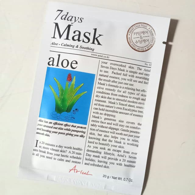 Ariul Aloe 7 Days Mask review photo by safadly