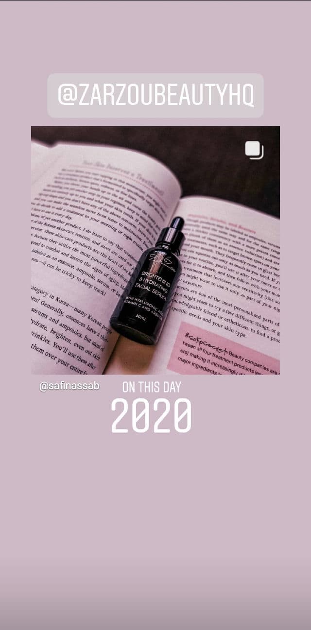 ZarZou Beauty Brightening & Hydrating Serum review photo by safinassab