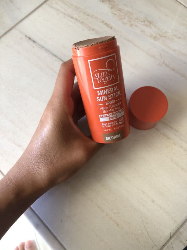 Suntegrity Tinted Sport Mineral Sun Stick Broad Spectrum SPF 30 review photo by sasshley