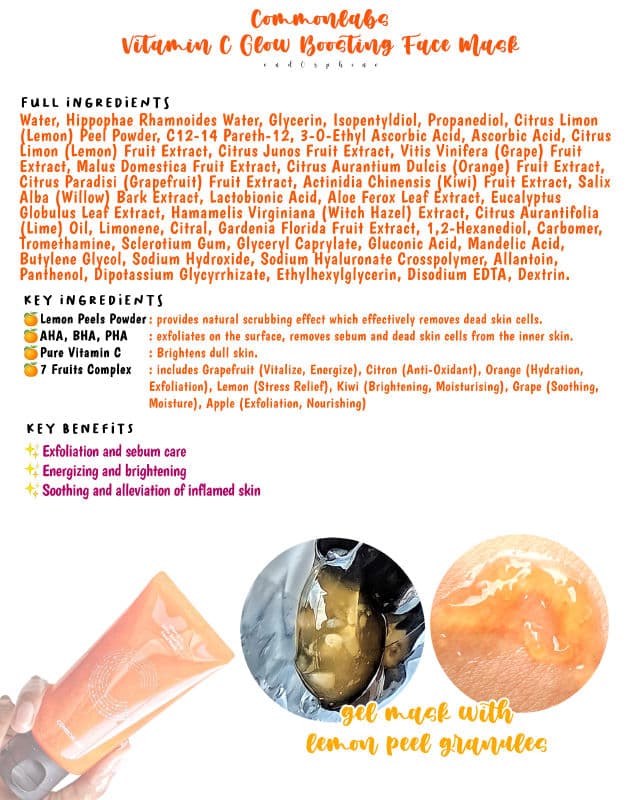 COMMONLABS Vitamin C Glow Boosting Face Mask review photo by shafatc