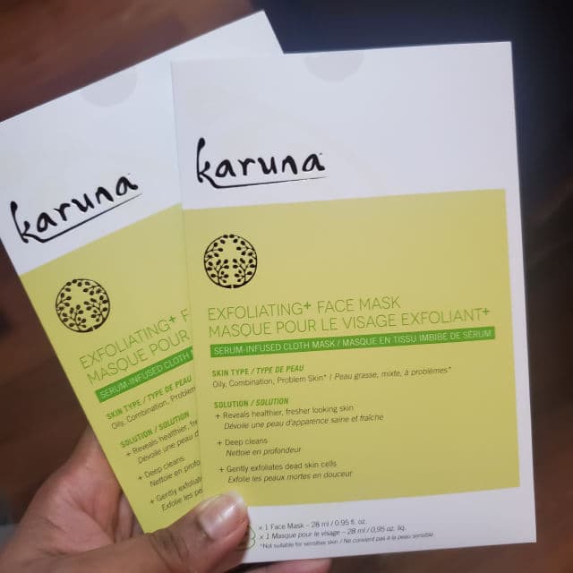 Karuna Exfoliating+ Face Sheet Masks review photo by sheriapproved