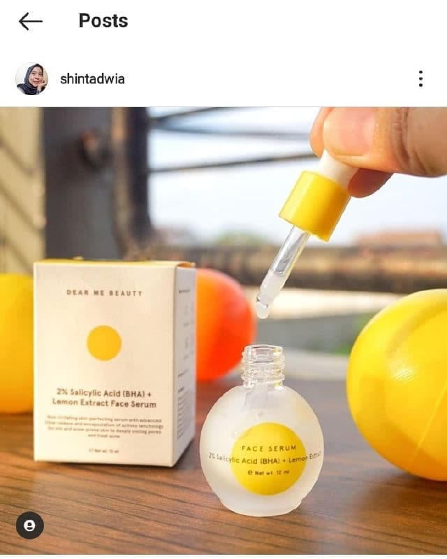 Dear Me Beauty 2% Salicylic Acid (BHA) + Lemon Extract Face Serum review photo by shintadwia