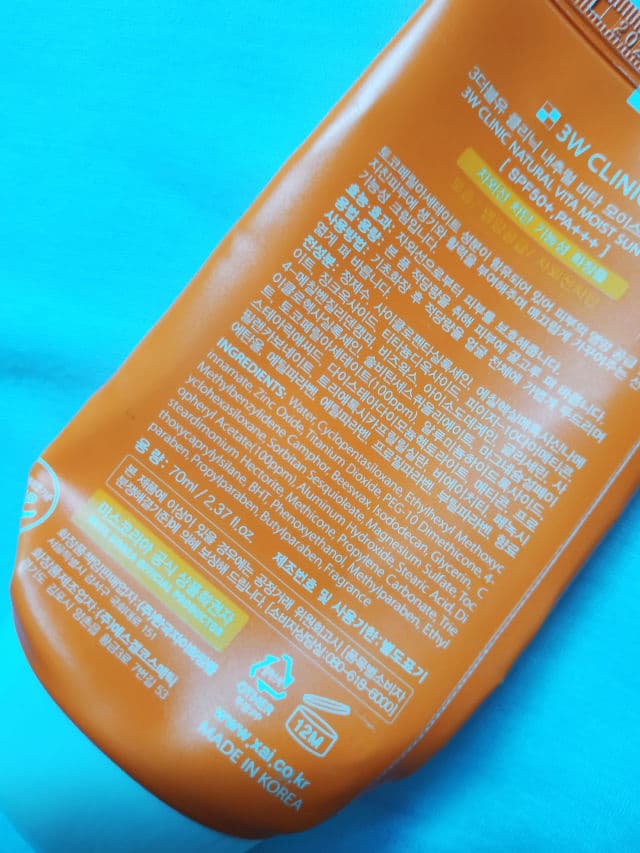3wClinic Natural Vita Moist Sun Cream SPF50+ PA+++ review photo by shintahasanesta