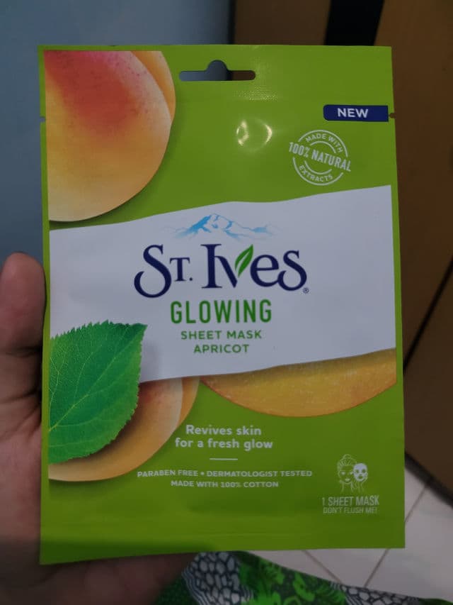 St. Ives Glowing Skin Apricot Sheet Mask review photo by shivajourney