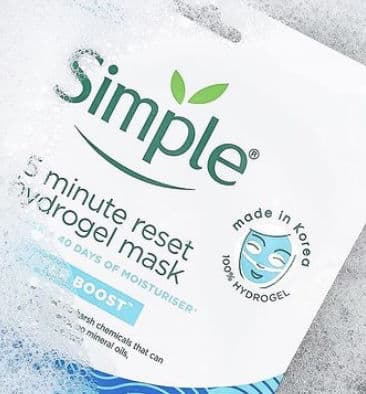 Simple 5-Minute Reset Hydrogel Sheet Mask review photo by skiin94