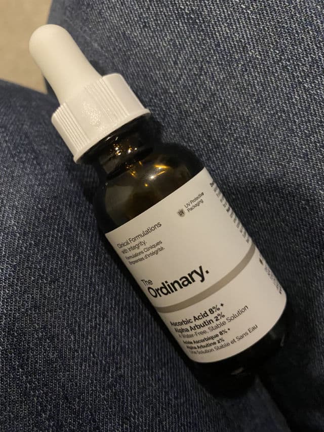 The Ordinary Acorbic Acid 8% + Alpha Arbutin 2% review photo by skincareexplained