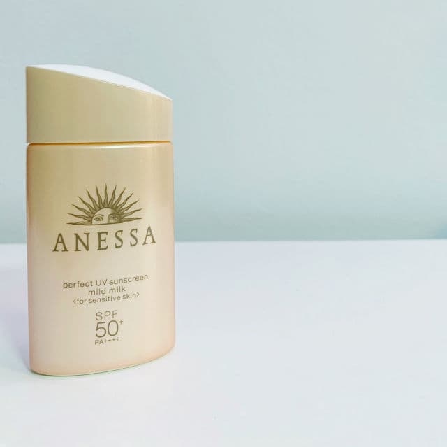 Anessa Perfect UV Sunscreen Mild Milk for Sensitive Skin SPF 50+ PA++++ review photo by skinken