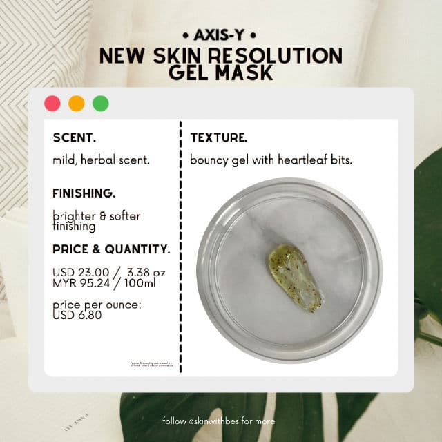 AXIS-Y New Skin Resolution Gel Mask review photo by skinwithbes
