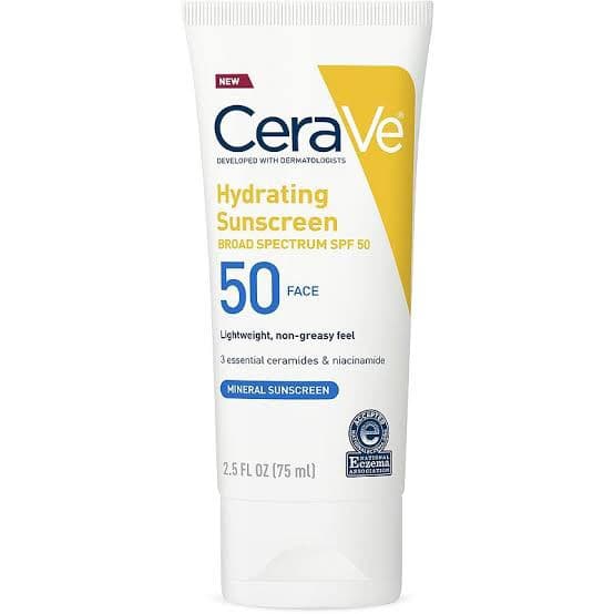 CeraVe Hydrating Sunscreen Broad Spectrum SPF 30 Face Sheer Tint review photo by skyxzathena