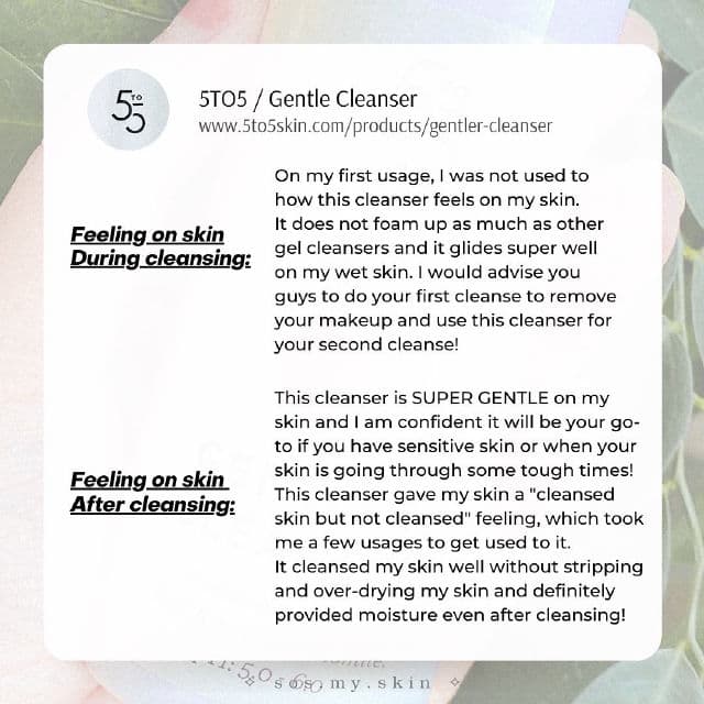 5 To 5 Gentler Cleanser review photo by sosmyskin