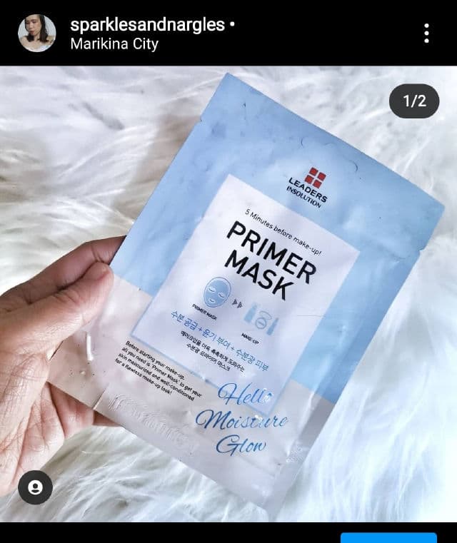 LEADERS Primer Mask Hello Moisture Glow review photo by sparklesandnargles