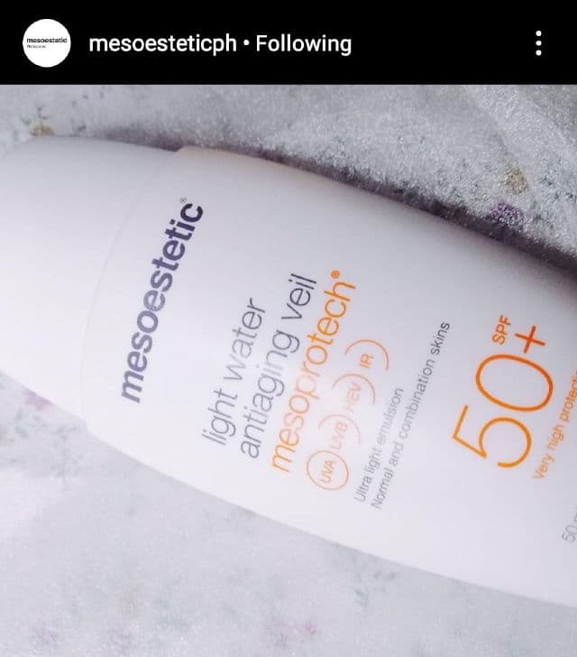 Mesoestetic Mesoprotech Light Water Antiaging Veil SPF 50+ review photo by sparklesandnargles