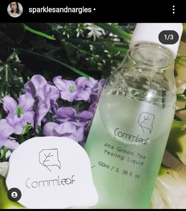 Commleaf AHA Green Tea Peeling Liquid review photo by sparklesandnargles
