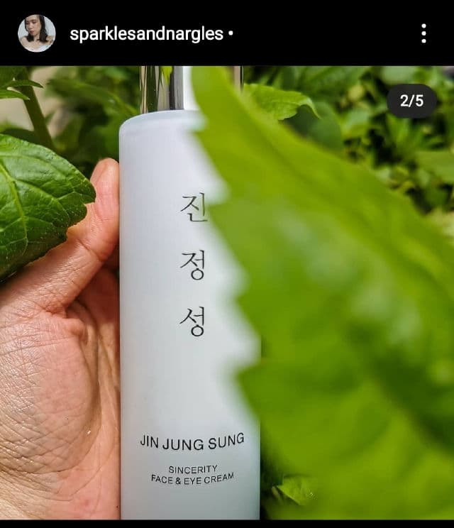 ENS Jin Jung Sung Sincerity Face & Eye Cream review photo by sparklesandnargles