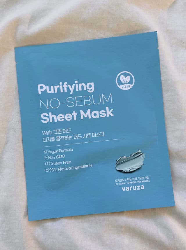 Varuza Purifying No-Sebum Sheet Mask with Green Mud review photo by stellamarselie