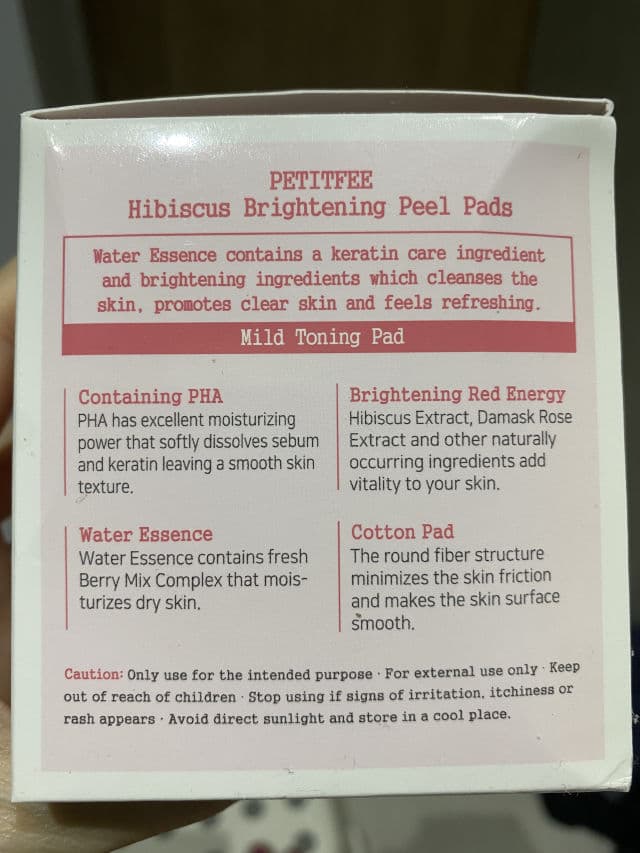 Petitfee Hibiscus Brightening Peel Pads review photo by summersong
