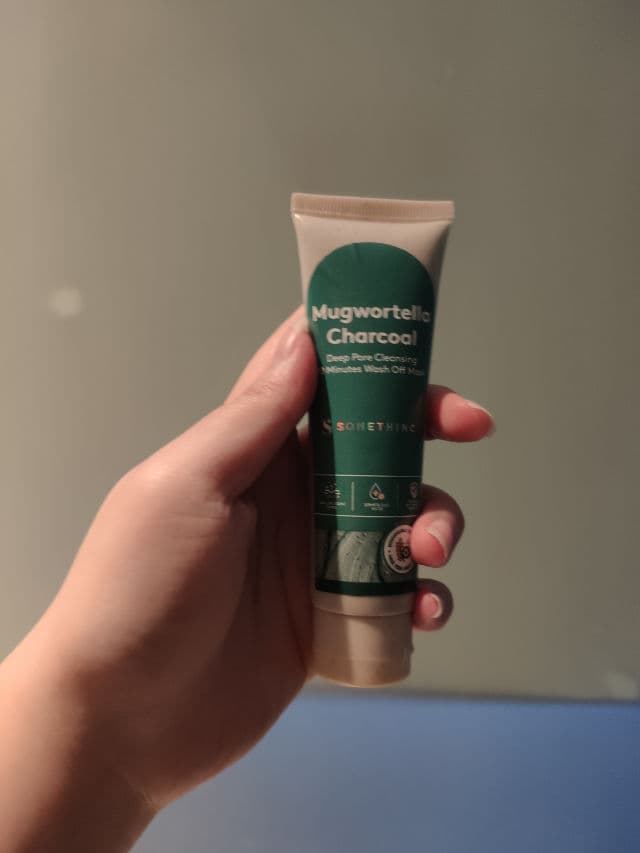 Somethinc Mugwortella Charcoal Deep Pore Cleansing 10 Minutes Wash Off Mask review photo by tiatiatiah