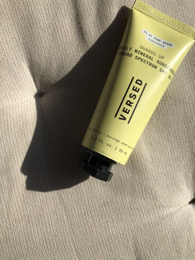 Versed Guards Up Mineral Sunscreen SPF35 review photo by transepidermaltrish