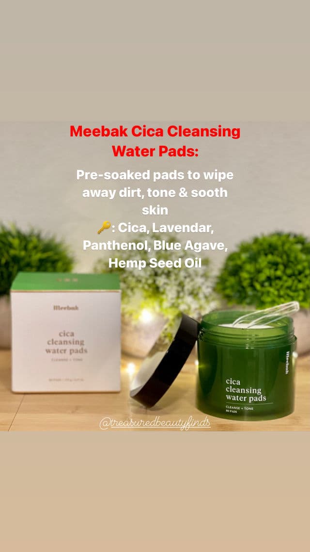 Meebak Cica Cleansing Water Pads review photo by treasuredbeautyfinds