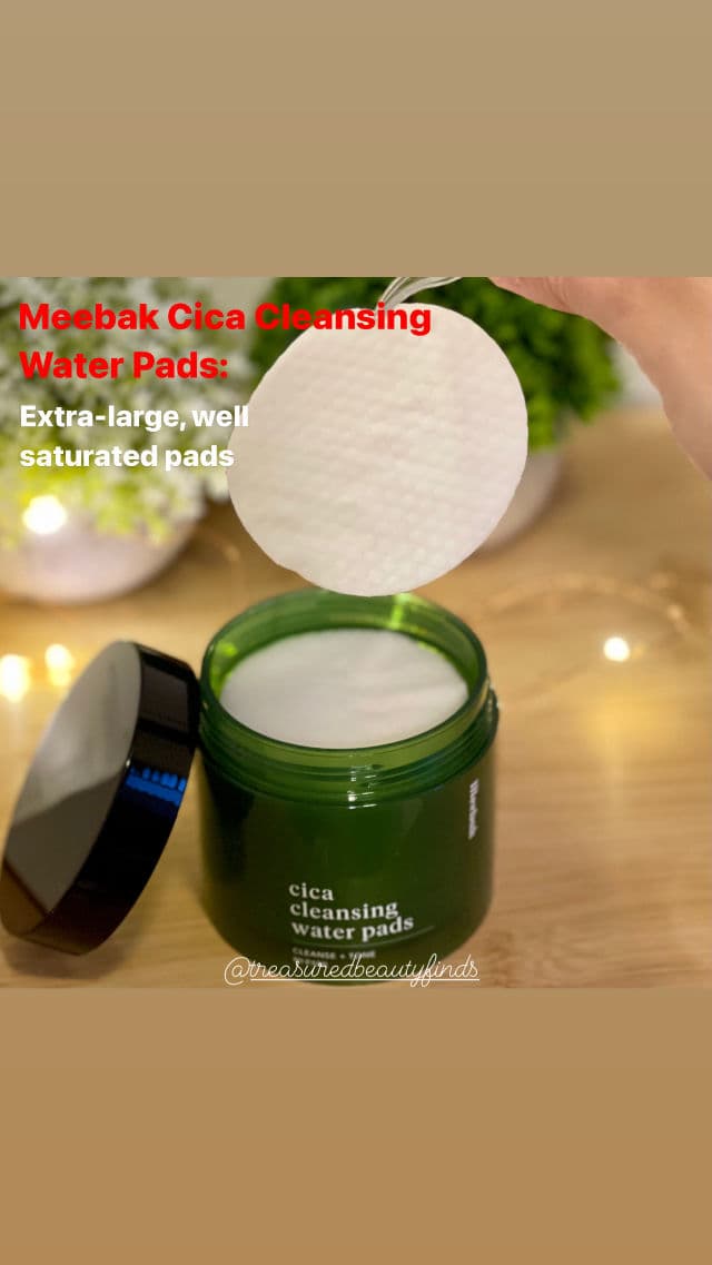 Meebak Cica Cleansing Water Pads review photo by treasuredbeautyfinds