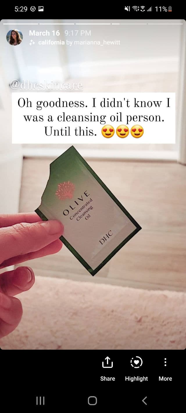DHC Olive Concentrated Cleansing Oil review photo by whatssarahsaying