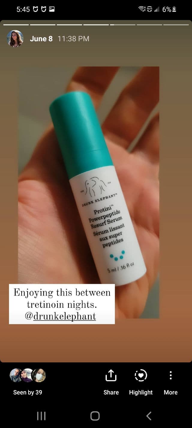 Drunk Elephant Protini Powerpeptide Resurf Serum review photo by whatssarahsaying
