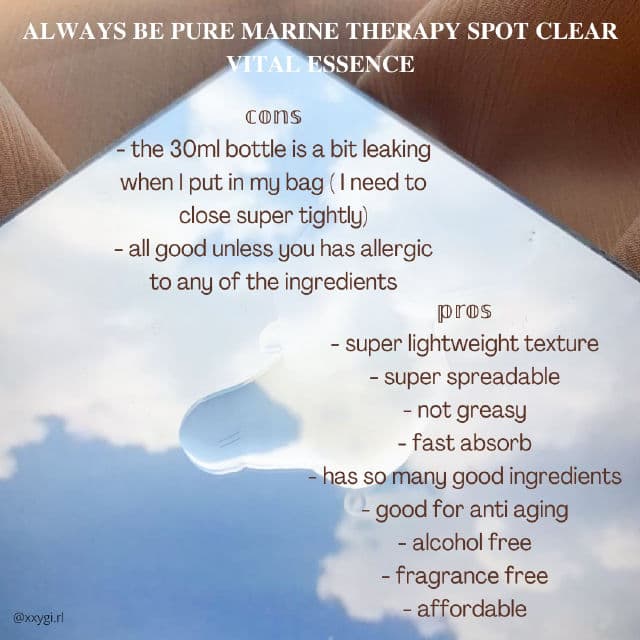 ALWAYS BE PURE Marine Therapy Spot Clear Vital Essence review photo by xxygirl