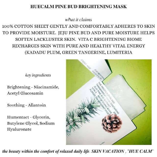 Hue Calm Pine Bud Brightening Mask review photo by xxygirl