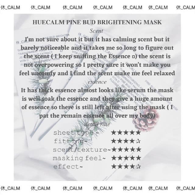 Hue Calm Pine Bud Brightening Mask review photo by xxygirl