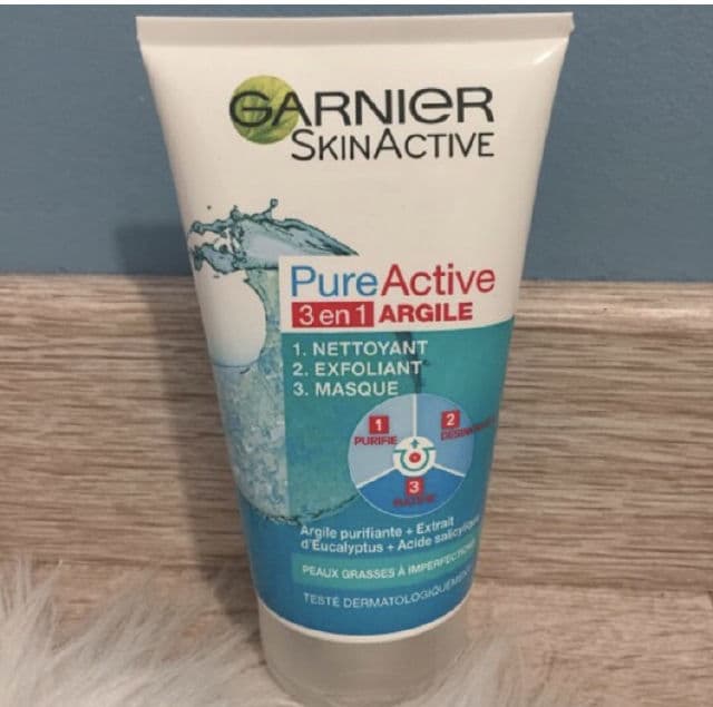 Garnier Pure Active 3in1 Clay Wash Scrub Mask Oily Skin review photo by yinanyela