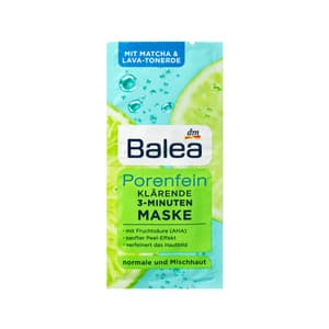 3 Minuten Maske+Peeling Mit Tonerde/Matcha Porenfein