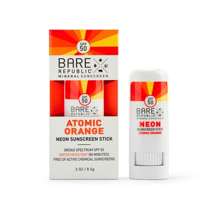Mineral SPF 50 Neon Sunscreen Stick - Atomic Orange